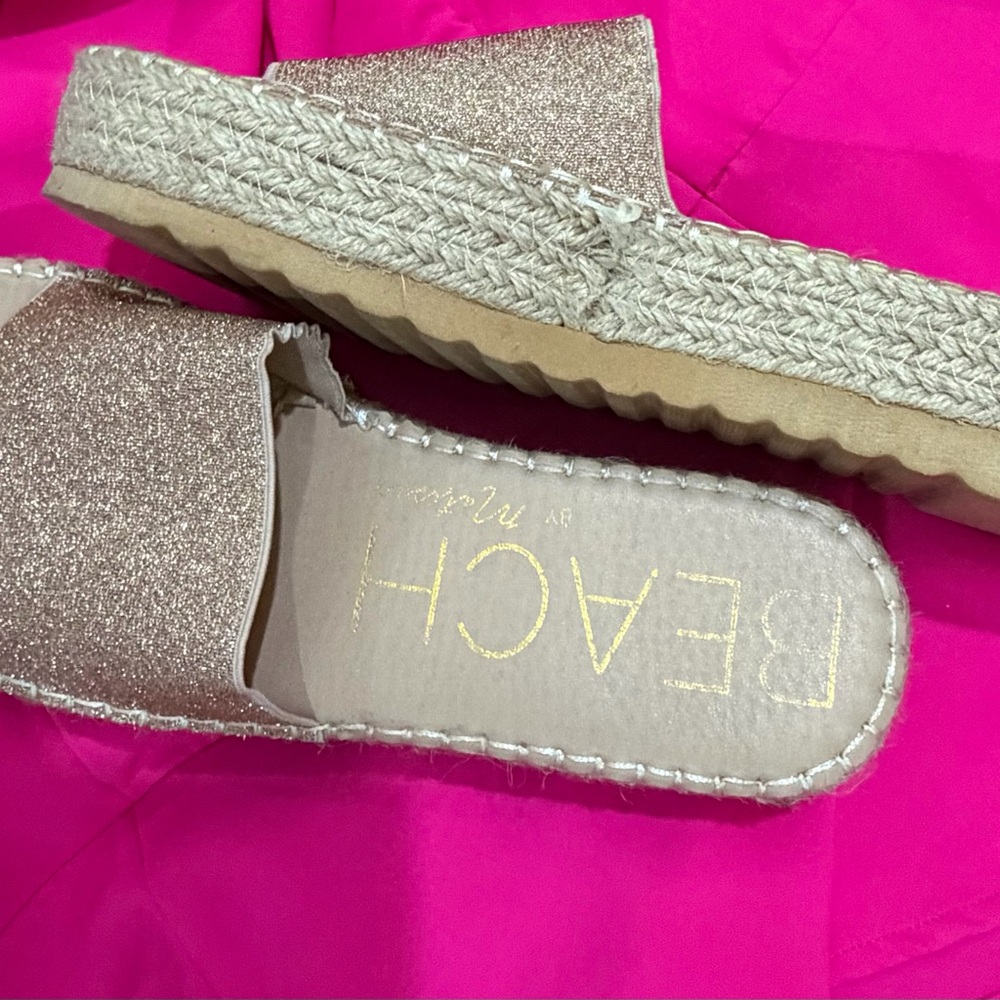 Beach by Matisse Rose Gold Espadrille Slide
